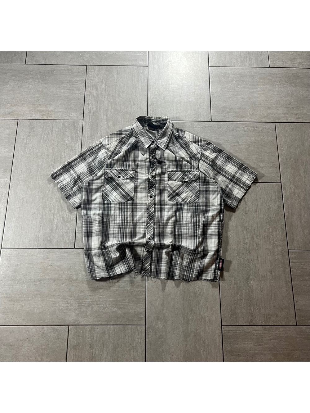 Dickies Plaid Short Sleeve Button-Up Shirt Size 2XL